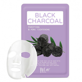 Маска для лица с экстрактом угля YU.R ME Black Charcoal Sheet Mask, 25г