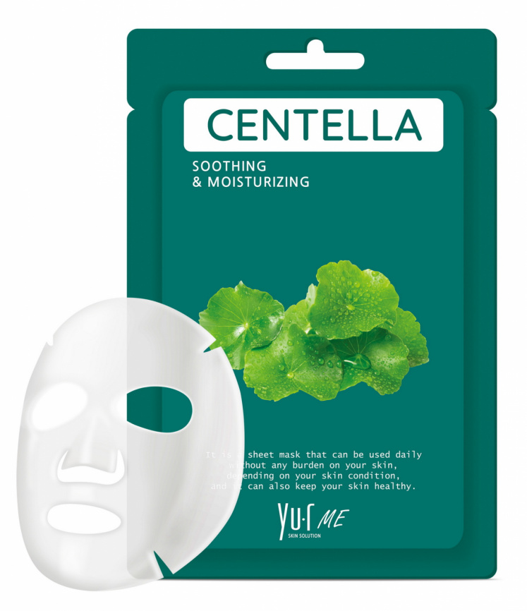 Маска для лица с экстрактом центеллы азиатской YU.R ME Centella Sheet Mask фото 3