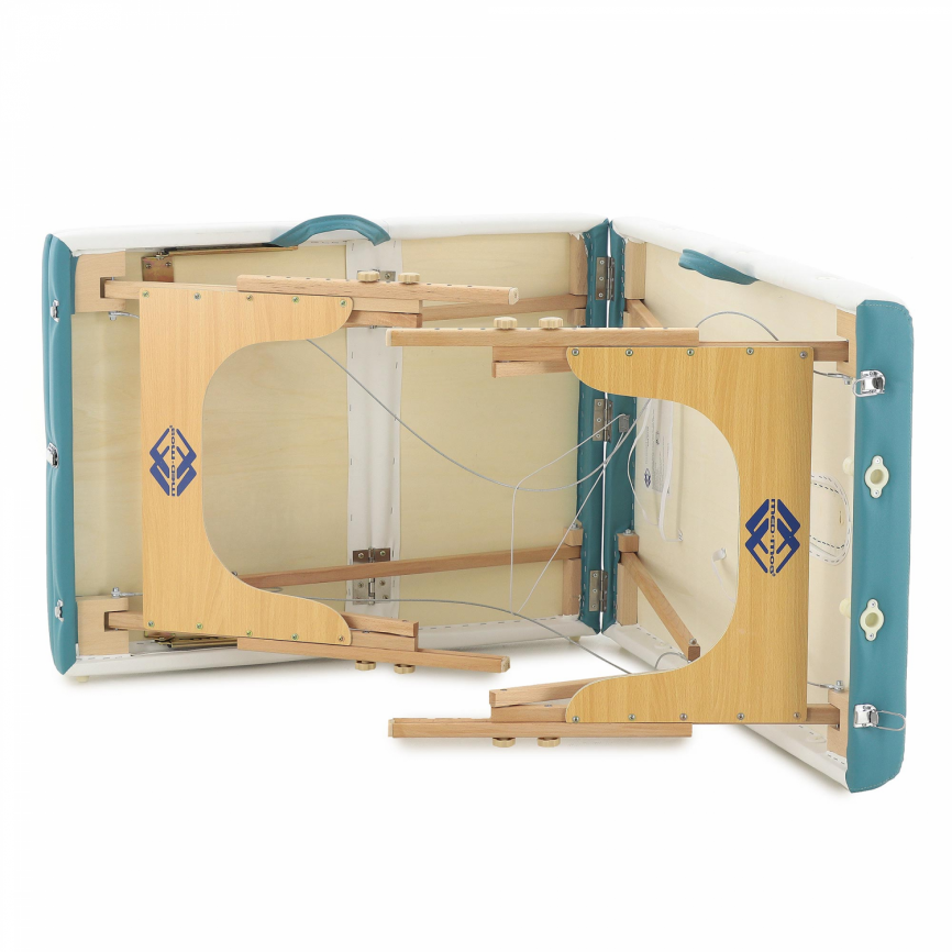 Массажный стол складной деревянный Med-Mos JF-AY01 3-х секционный (светлая рама) фото 10