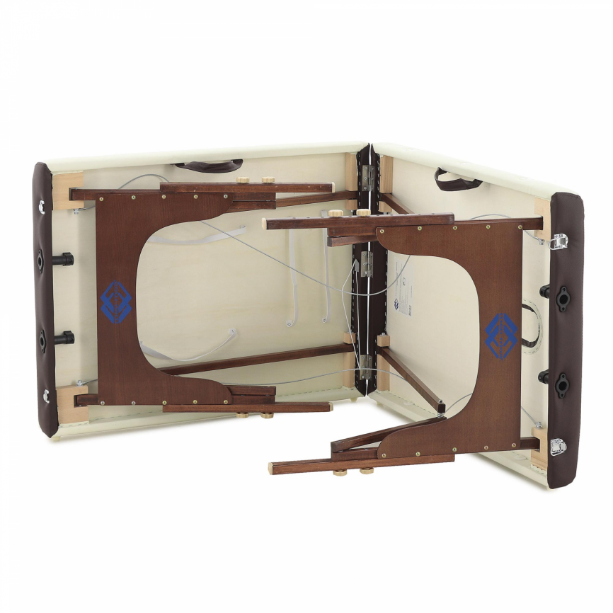 Массажный стол складной деревянный Med-Mos JF-AY01 2-х секционный (темная рама) фото 15