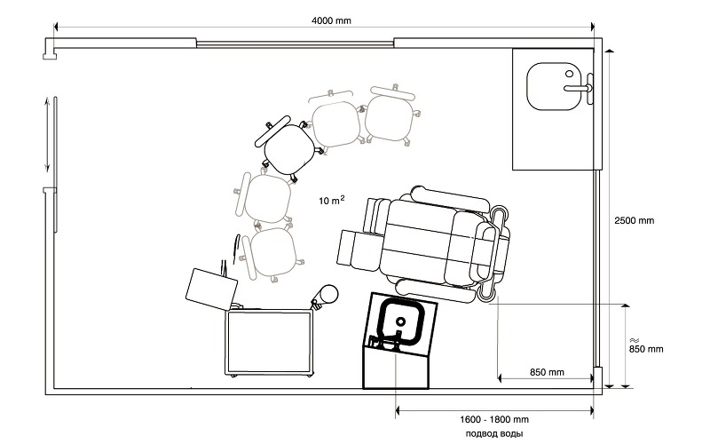 Дизайнерский подиум со стационарной ванной для ног «Тренд» фото 4