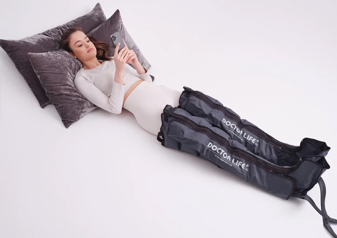 Шестикамерный аппарат для прессотерапии SP 3000, манжеты для ног, талии, массажный мат и сумка фото 6